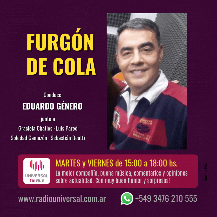 FLYER FURGON DE COLA EDUARDO GENERO GRACIELA CHATLOS LUIS PARED