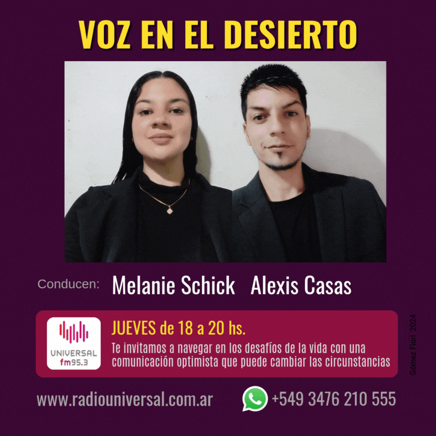 VOZ EN EL DESIERTO Melanie Schick y Alexis Casas