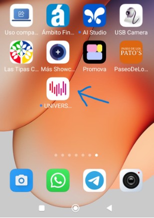 Captura de pantalla ICONO APP INSTALADA CON FLECHA